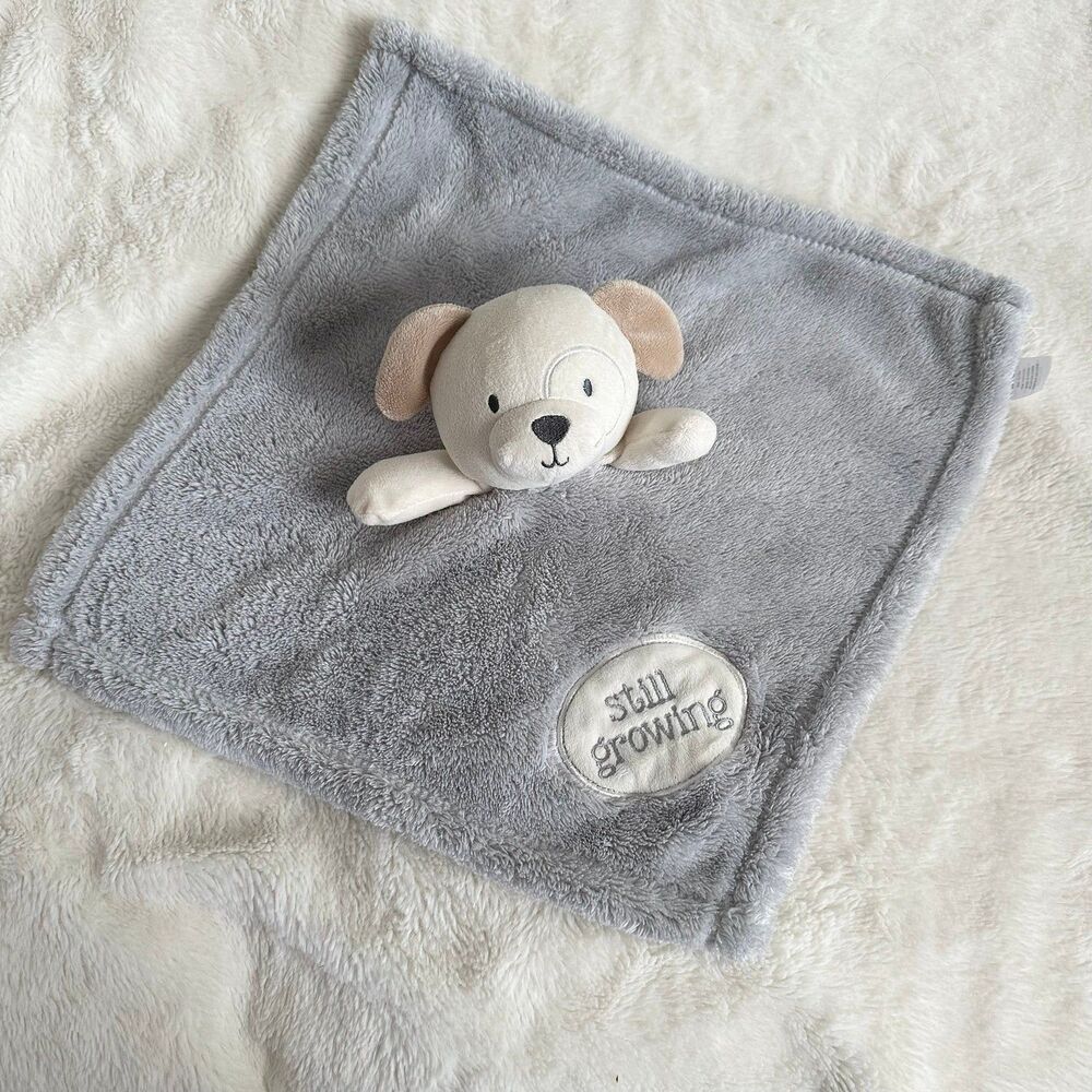 Baby Gear Grey Puppy Still Growing Lovey Soother 15” Plush Security Blanket